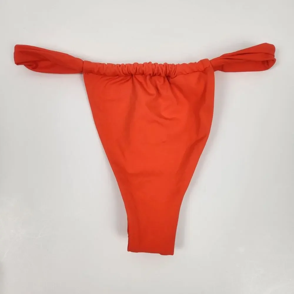 L*Space Gina Bitsy Bikini Bottom in Poppy Orange Size Medium - Picture 4 of 4